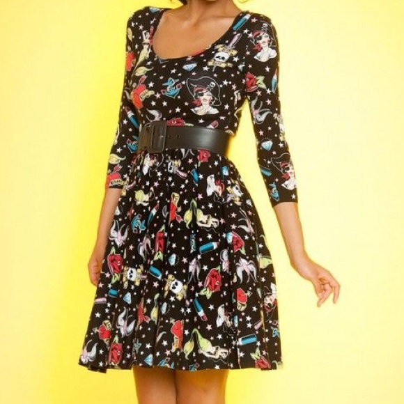 Pinup Couture Dresses & Skirts - Hotrod Honey Deadly Dame Tattoo Dress